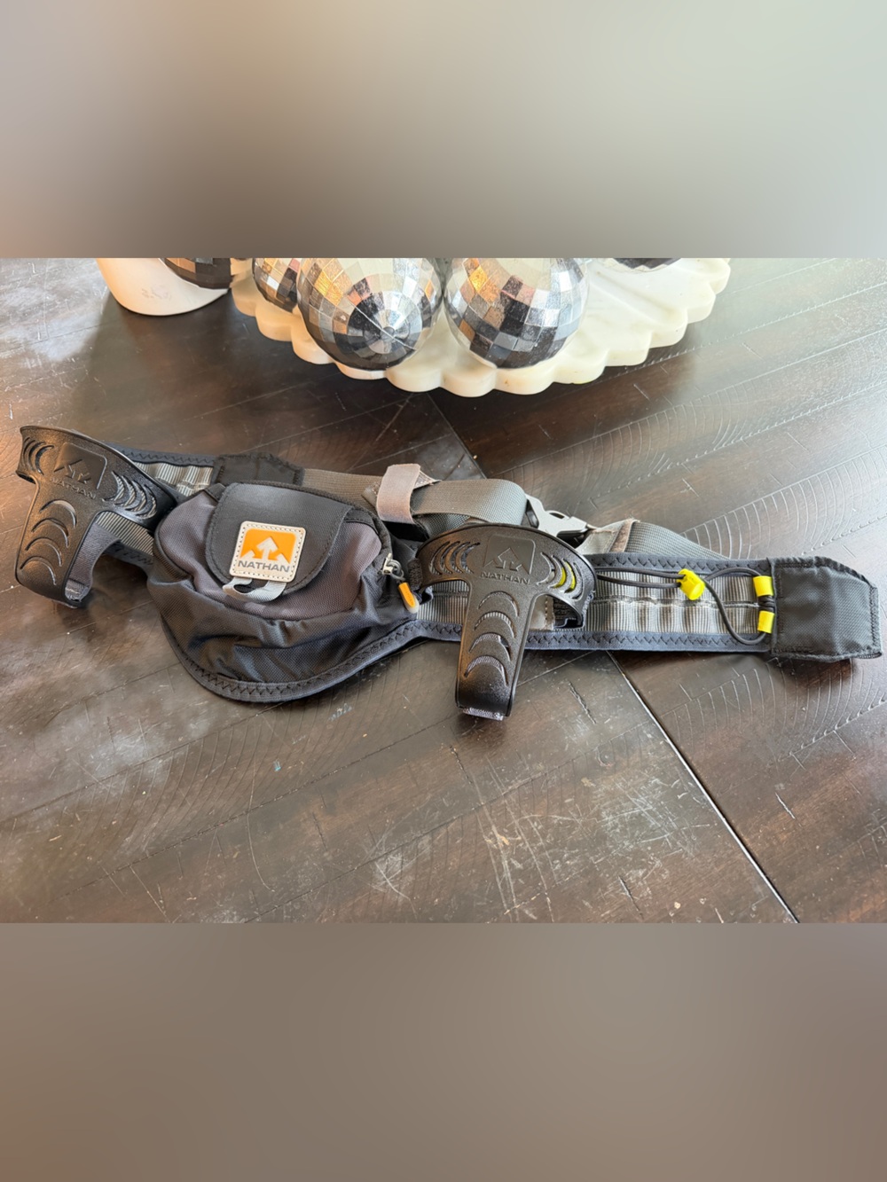 Natan Black and Yellow Men's Running Waist Pack with Phone/Card Pouch
